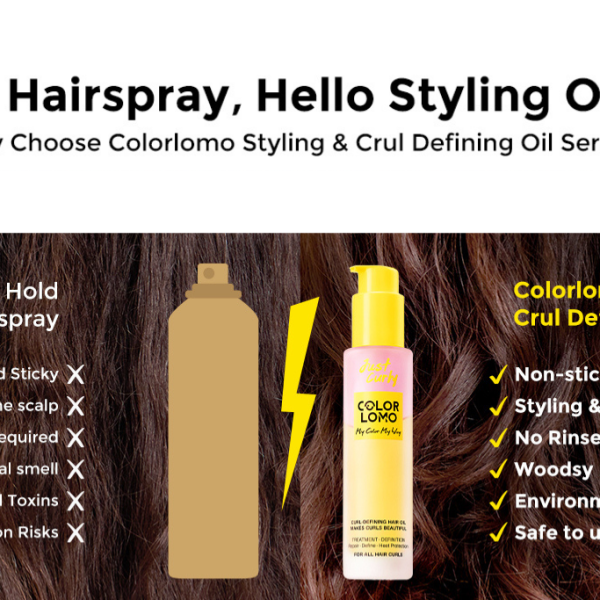 Colorlomo Styling & Curl Defining Oil Serum is the Ultimate Hair Style Revolution to Replace Hair Spray